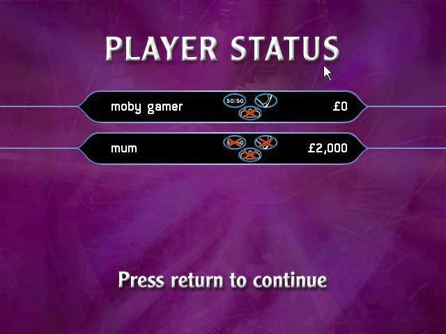 Who Wants To Be A Millionaire 2nd Edition screenshot 3 for Playstation